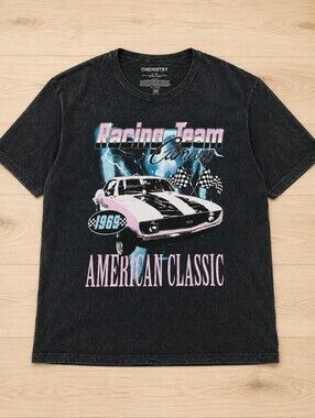 Chemistry 1969 Camaro SS Graphic Tee Men Large GM Licensed Racing Y2K Vintage